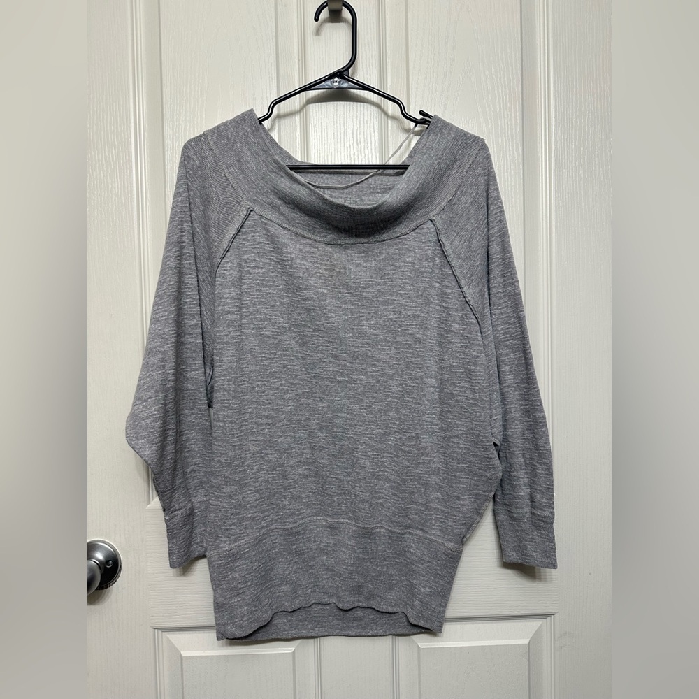 We The Free Light Gray Cowl Neck Sweater - Picture 2 of 5